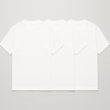 Kit 3 Camisetas Oversized basic branca