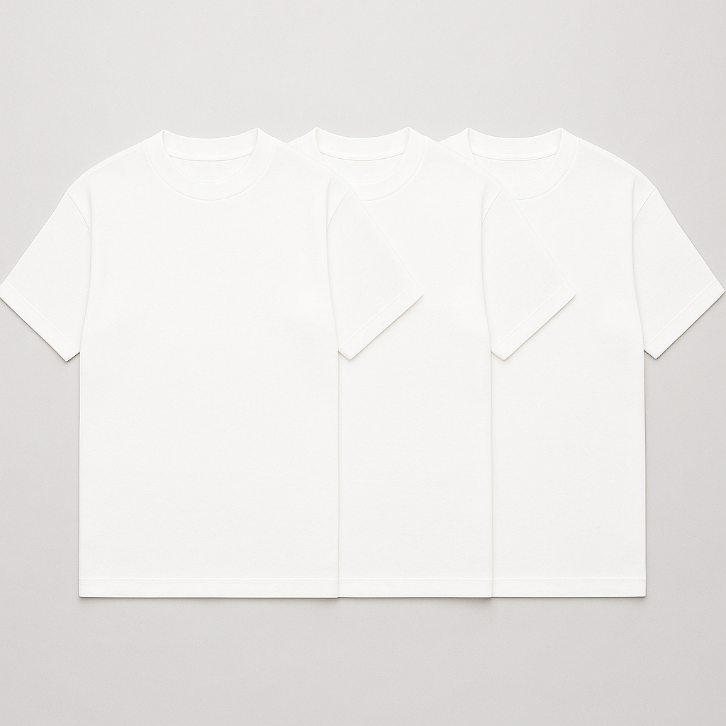 Kit 3 Camisetas Oversized basic branca