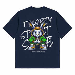 Camiseta Oversized DUARTY Street Bunny preta