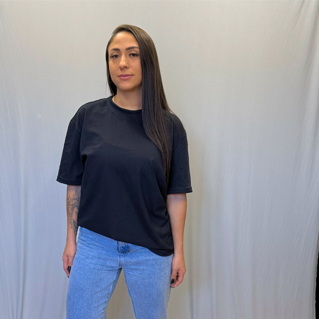 Kit 3 Camisetas Oversized basic preta